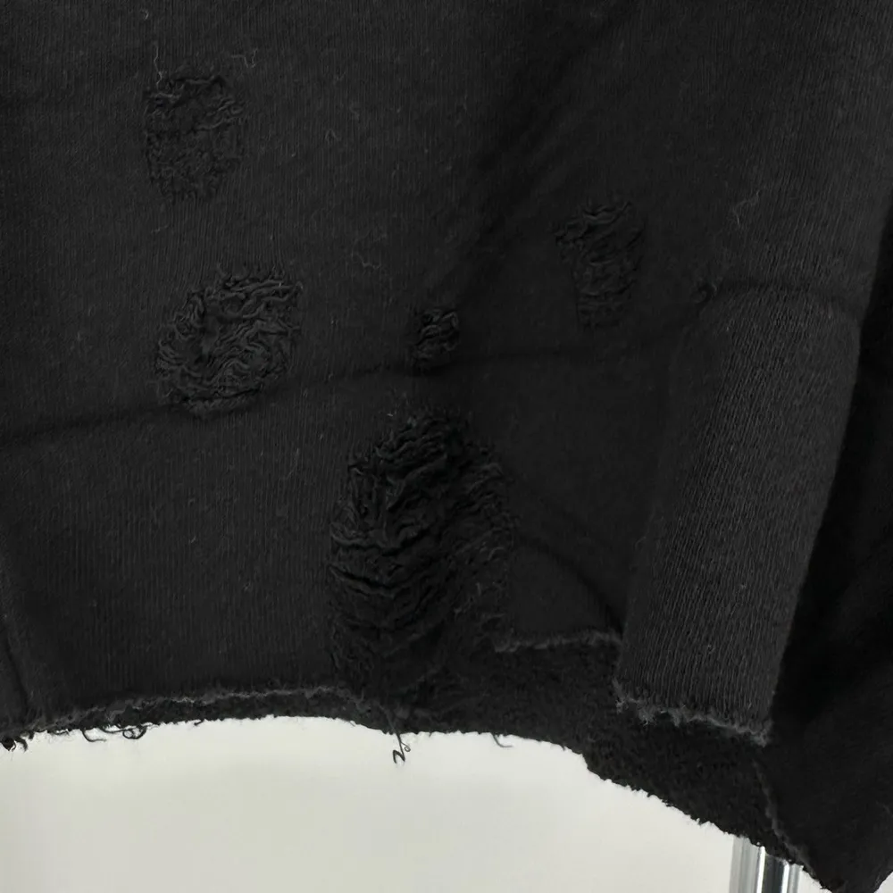 n:PHILANTHROPY Coco Distressed Sweat Shorts in Vintage Black size XS NWT - Image 7