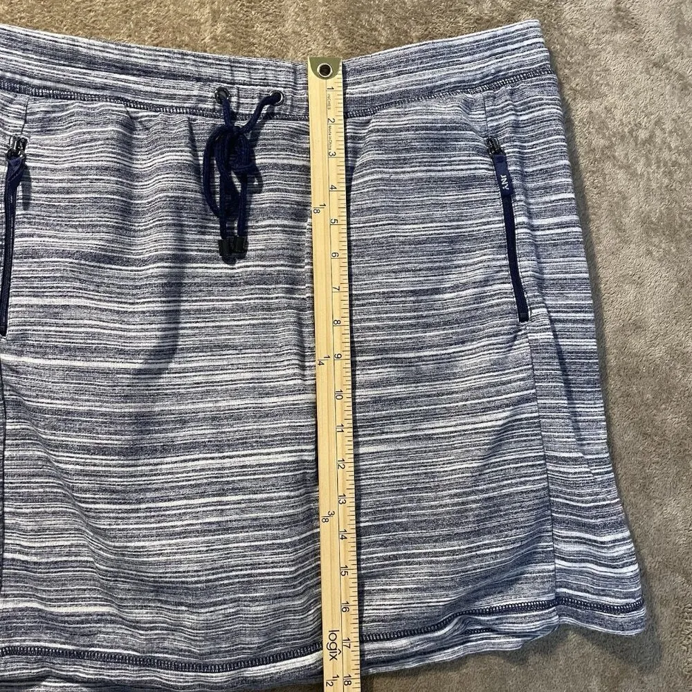 Jones New York Skort Womens Size XXL 2X Striped Blue White Pockets Stretch Short - Image 7