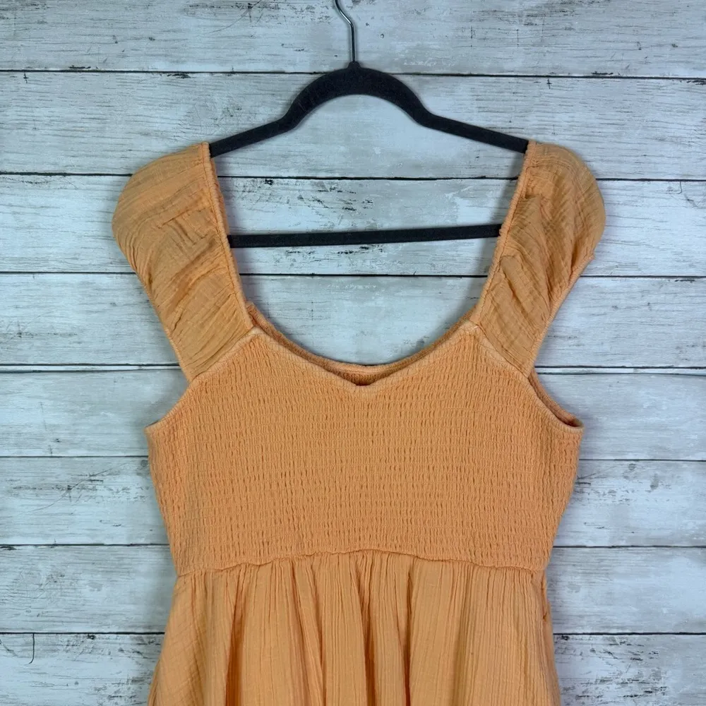 American Eagle Ruffled Mini Dress Orange Size Large - Image 3