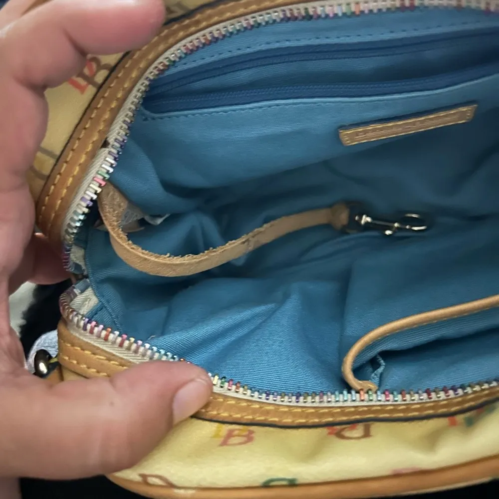 Vintage  Rainbow Logo Shoulder Bag With Heart Bag Charm. - Image 8