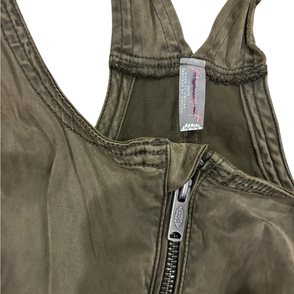 Free People movement Fast Track Shortsie Overalls Olive Green Size XS - Image 4