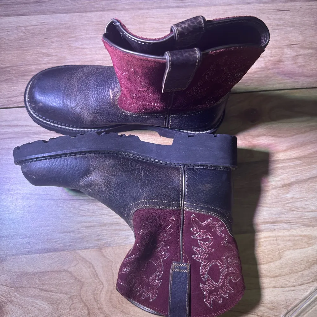 Ariat Women's Ankle Boots - Brown and Pink - Image 9