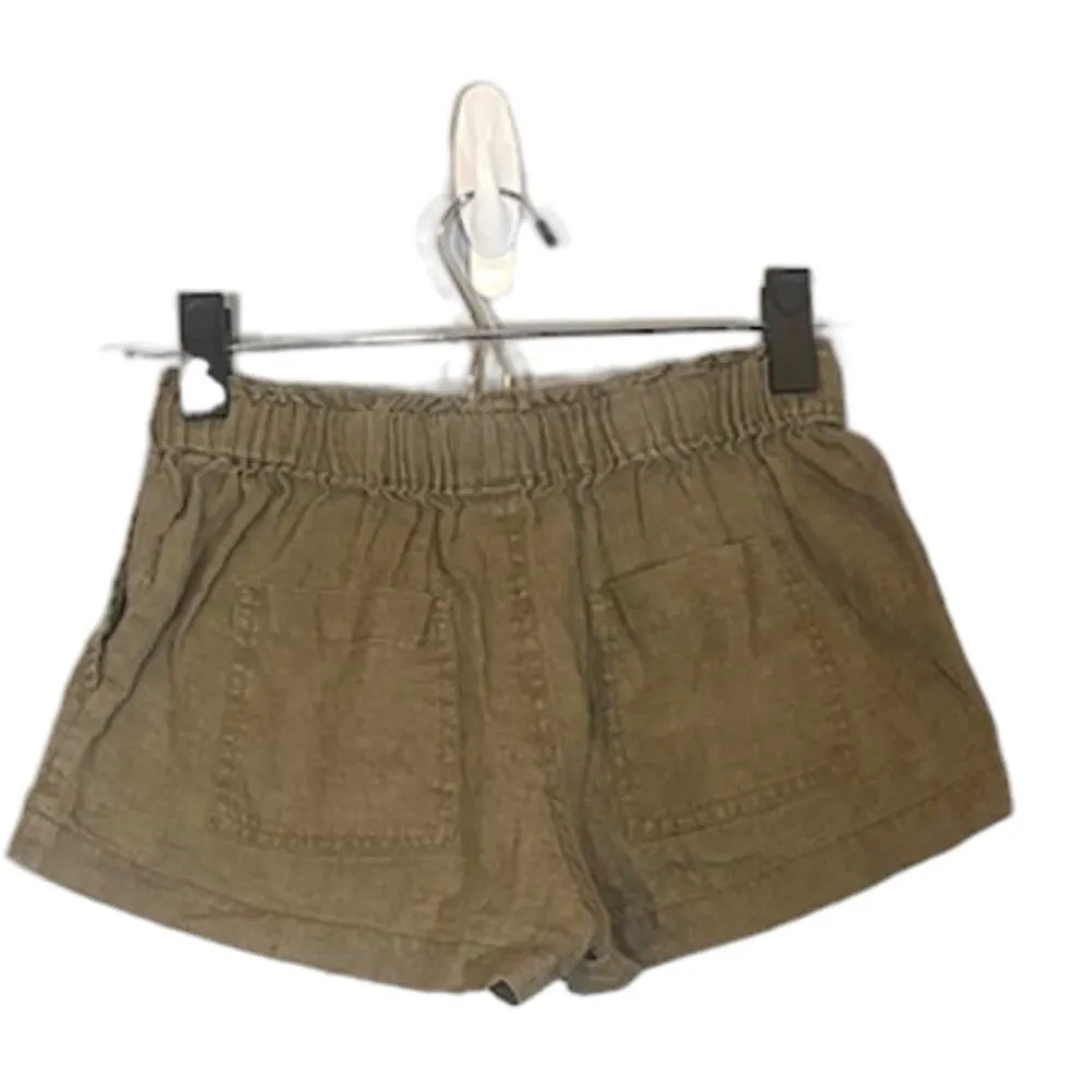 Forever 21 Drawstring Elastic Waist Basic Casual Shorts Olive Green Women Small - Image 2