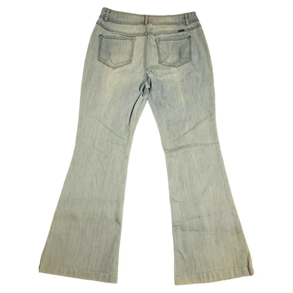 INC International Concepts Flare Leg Jeans Size 10 Blue - Image 3