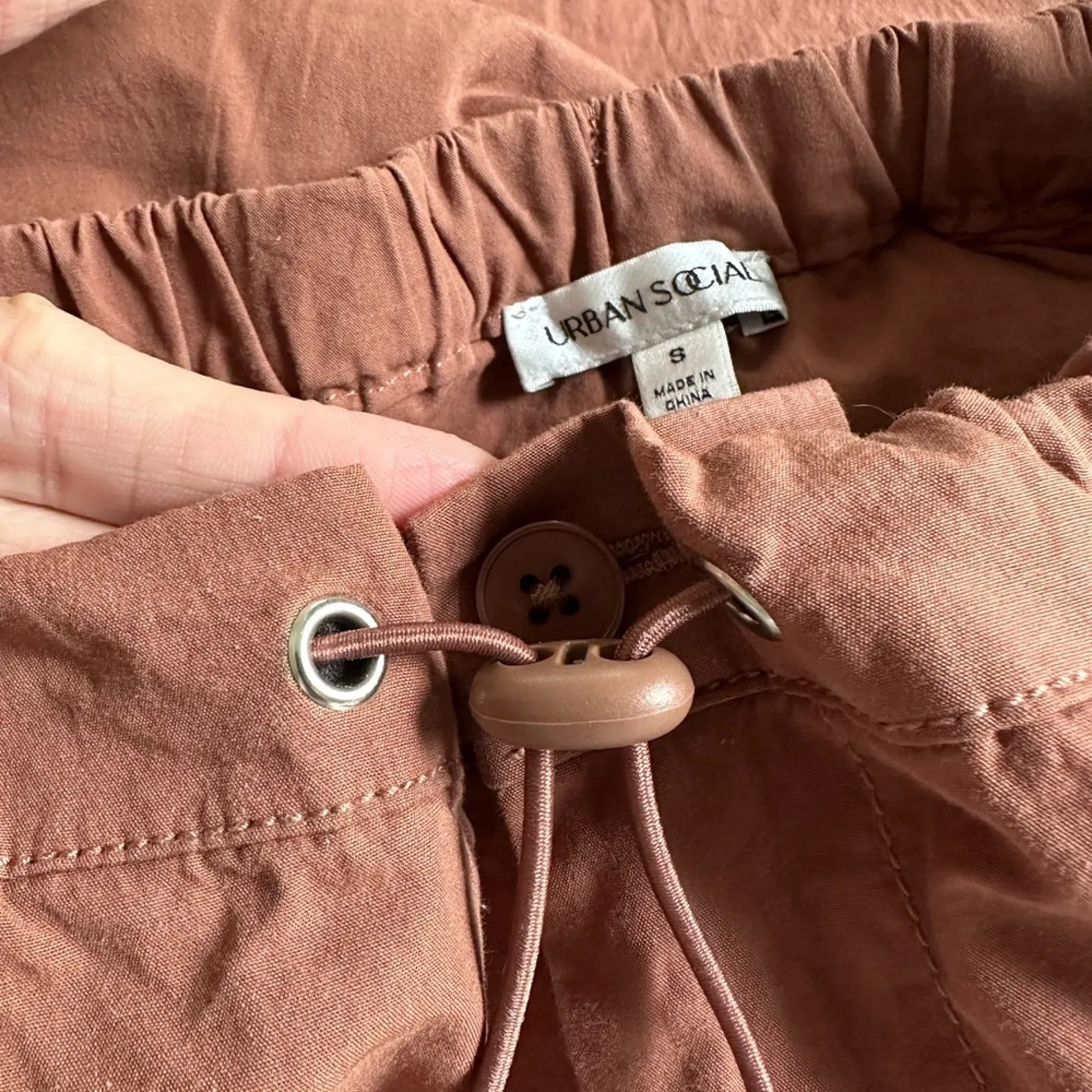 NEW Nordstrom Urban Social Parachute Pants Rust Brown Baggy Y2K Fall Indie - Image 7