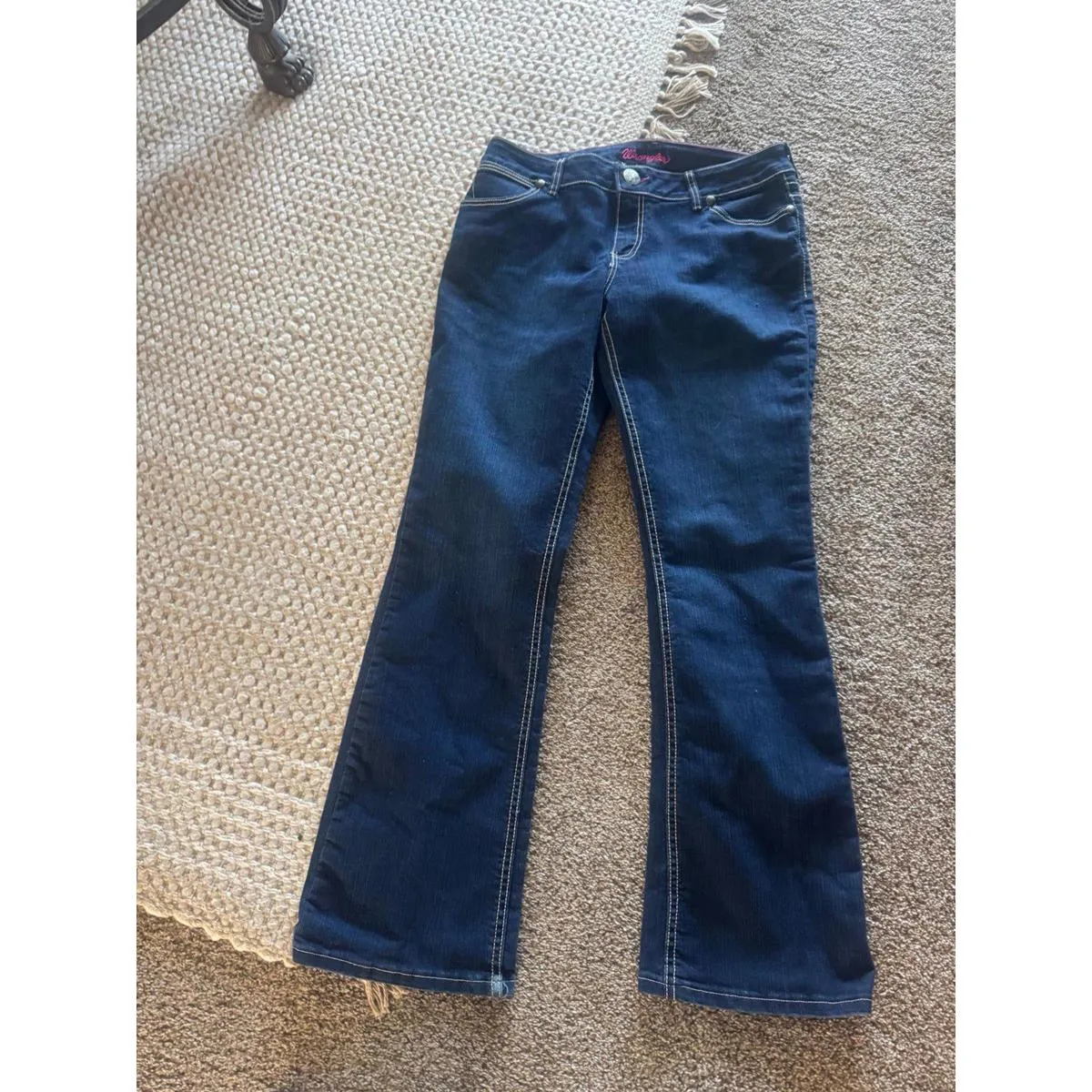 Womens Wrangler Jeans Pink Label Cowgirl bootcut jeans 13/14 - Image 3