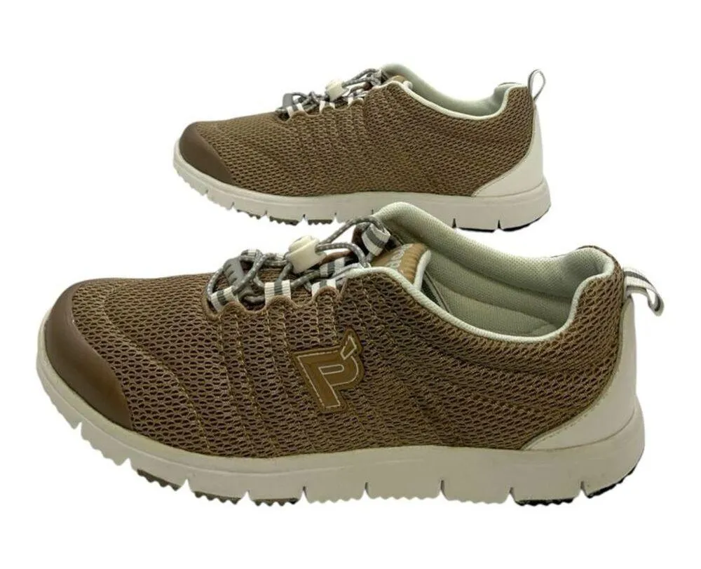 Propet TravelWalker II Walking Shoe Taupe Mesh US Women's 6 B(M) Brown - Image 2