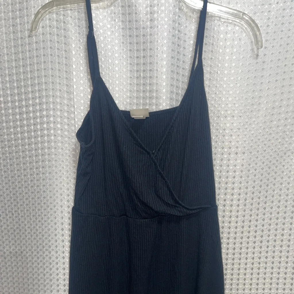 Mossimo Supply Co Black Ribbed Knit Mini Dress Size Small Sleeveless Casual - Image 2