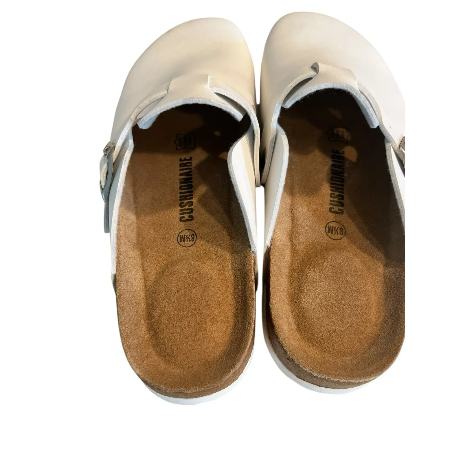 CUSHIONAIRE Hana Slip-On Buckle‎ Clog with Cork Footbed Memory Foam Size 8.5 - Image 6