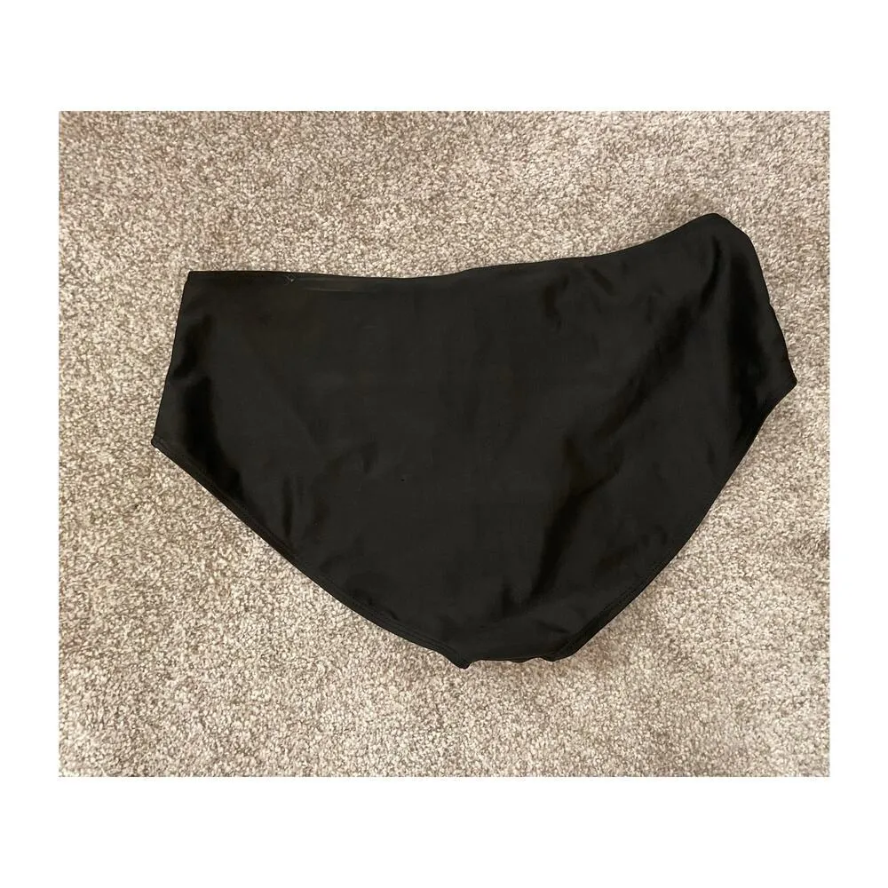 NWT Coeur de vague Black Floral Ruffle High Waist Bottoms,US 10 XXLarge - Image 5