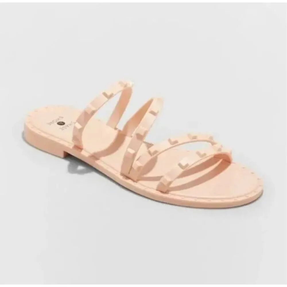 Shade & Shore Light Blush Pink Liv Jelly Sandals Women’s 11 New - Image 5