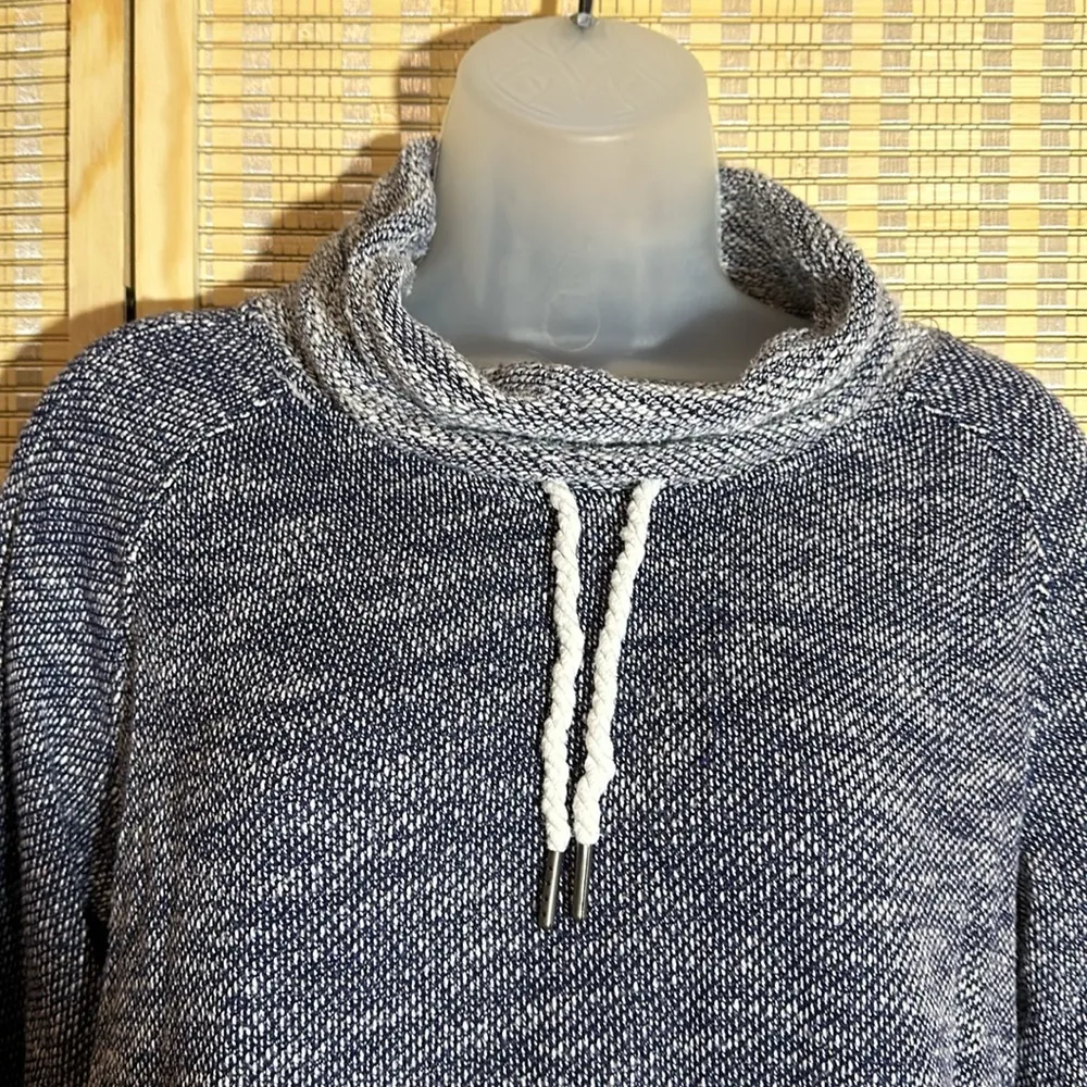 Kensie Performance Drawstring Cowlneck Half Sleeve Sweater Kangaroo Pocket Small - Image 7