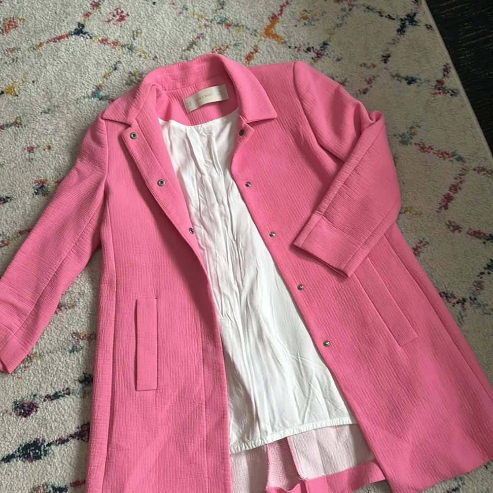 Zara Bubblegum Pink Lined Blazer Coat XS - Image 5