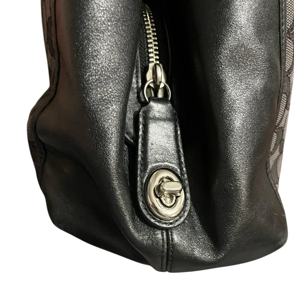 Coach Edie Shoulder Bag - black smoke & black signature jacquard - Image 7