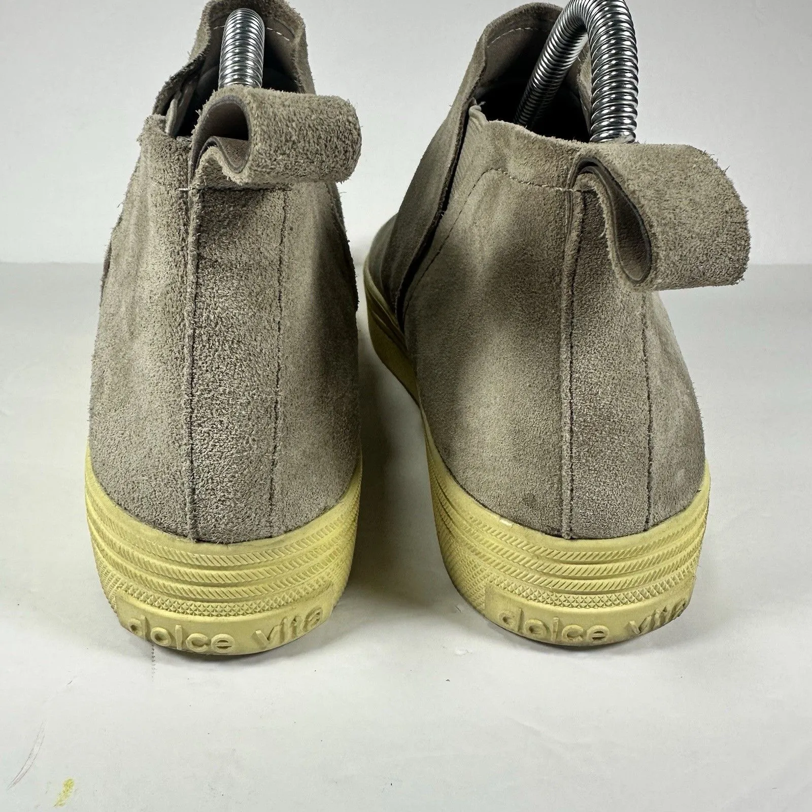 Dolce Vita Tasha Grey Suede Slip On Wedge Sneaker Ankle Boots Women’s 8 M - Image 4