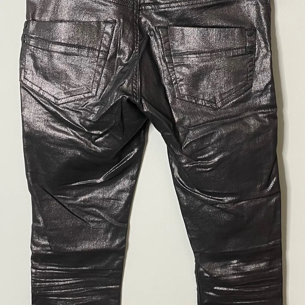 Rock & Republic Kashmiere Shiny Skinny Pants Women’s Metallic Sz 2M Excellent - Image 7