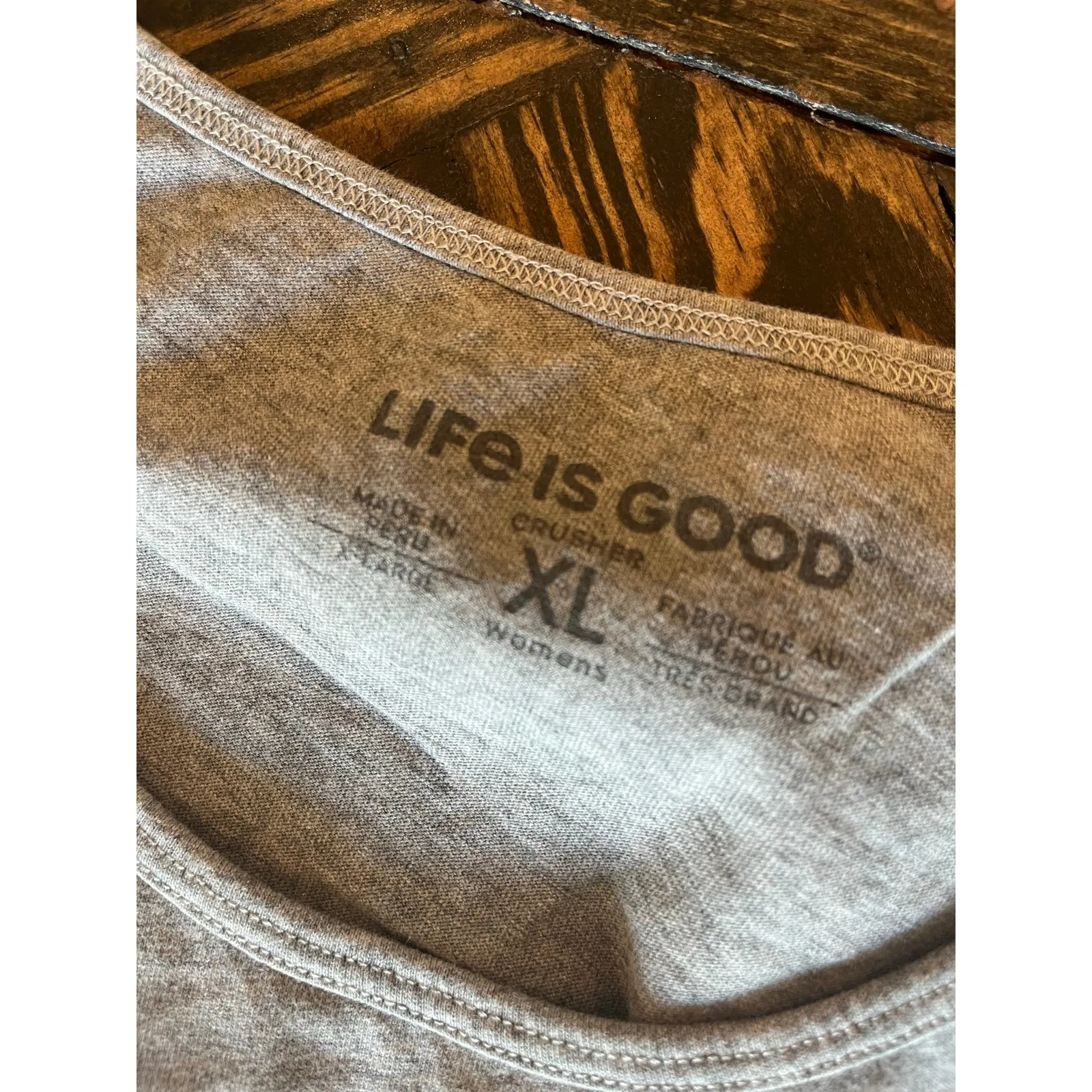 Life is Good Crusher Texas Pride Sleeveless Shirt Women XL Neutral Casual Comfy - Image 2