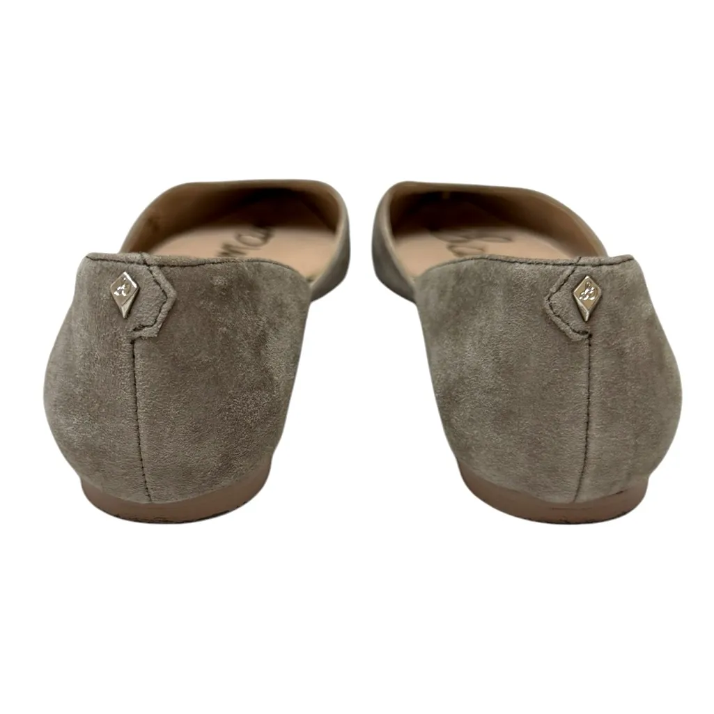 Sam Edelman Moss Green Pointed Toe d'Orsay Flat Slip On Comfortable Suede Size 6 - Image 4