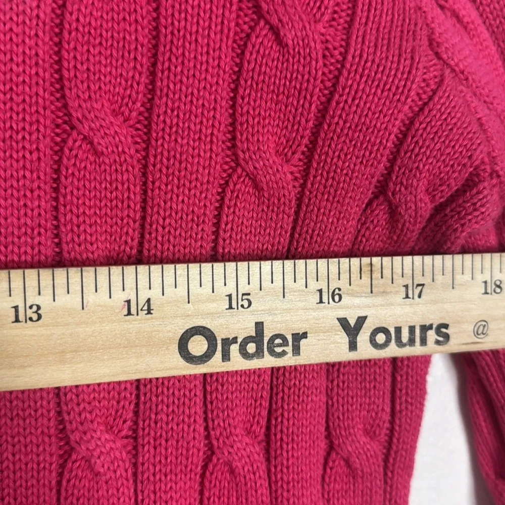 Polo Ralph Lauren ladies julieanna pink cotton pullover crewneck sweater M - Image 8