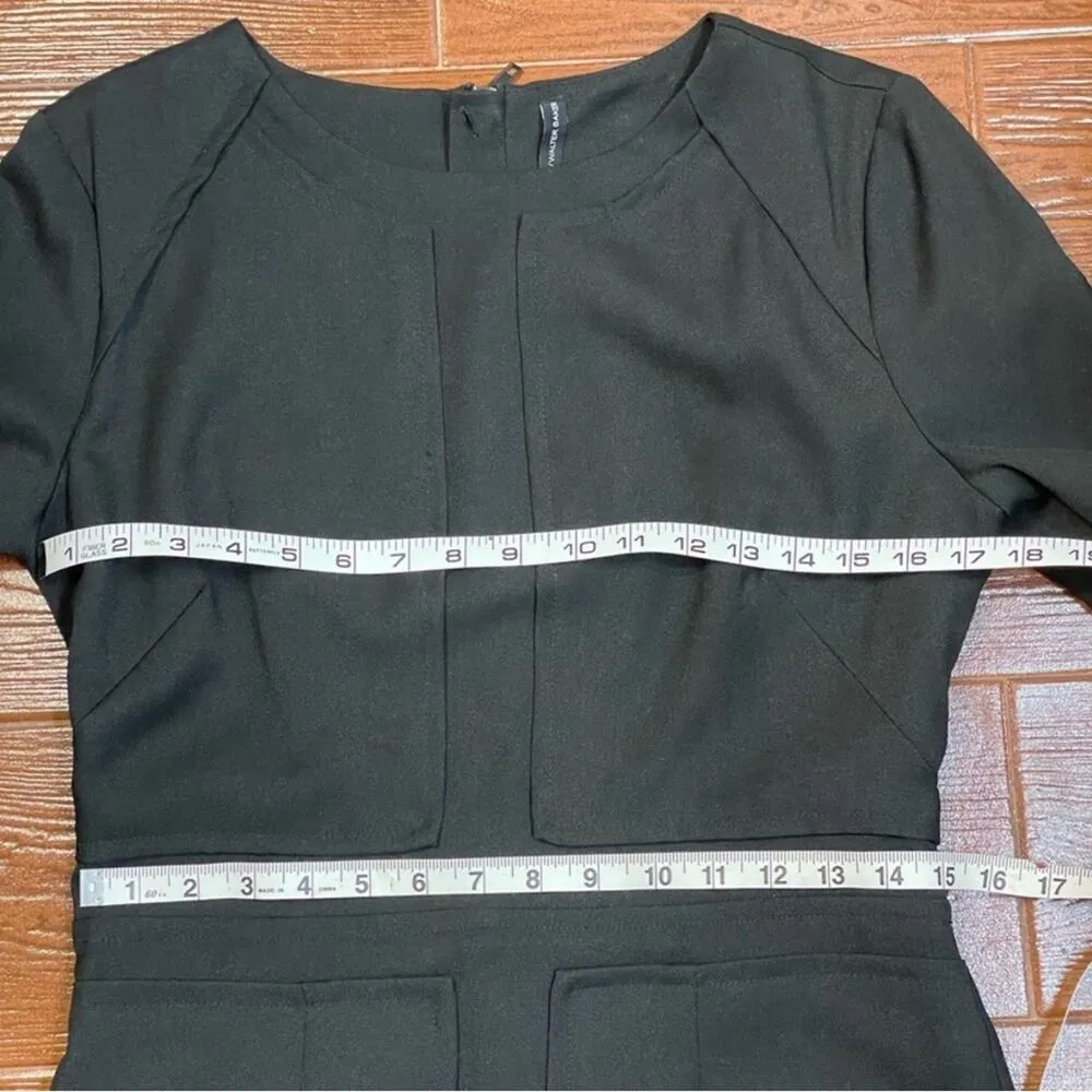 W118 by WALTER BAKER black dress long sleeve zipper back Women’s size medium - Image 6