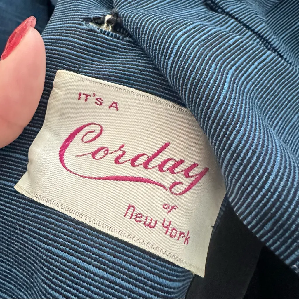 Vintage Corday of New York Elegant Blue Women's Blazer - Image 7