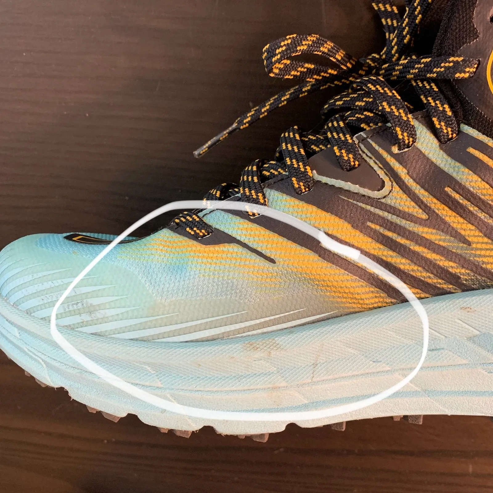 Hoka Speedgoat Mid 2 GTX Trail Running Shoes Womens 6.5 Aqua Waterproof Sneakers Blue - Image 10