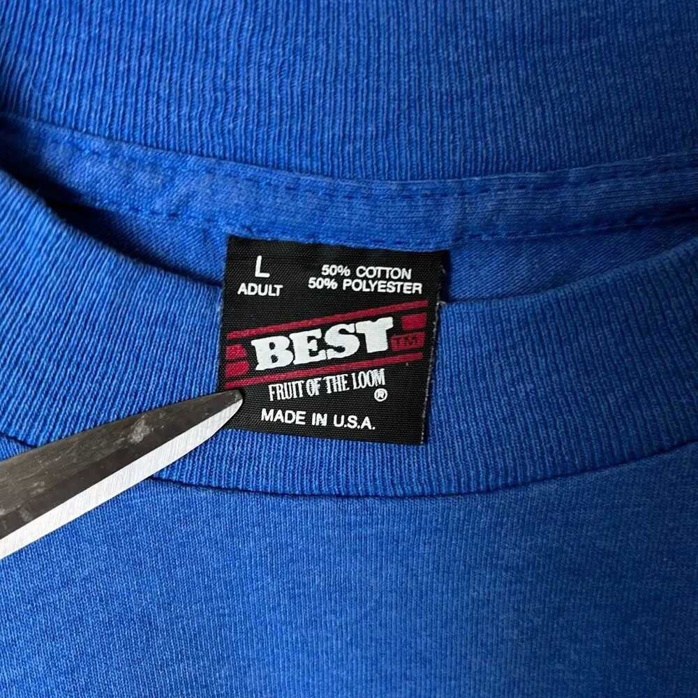 Family Fun Center T Shirt Vintage 90s Medium M Blue Graphic Tee - Image 4