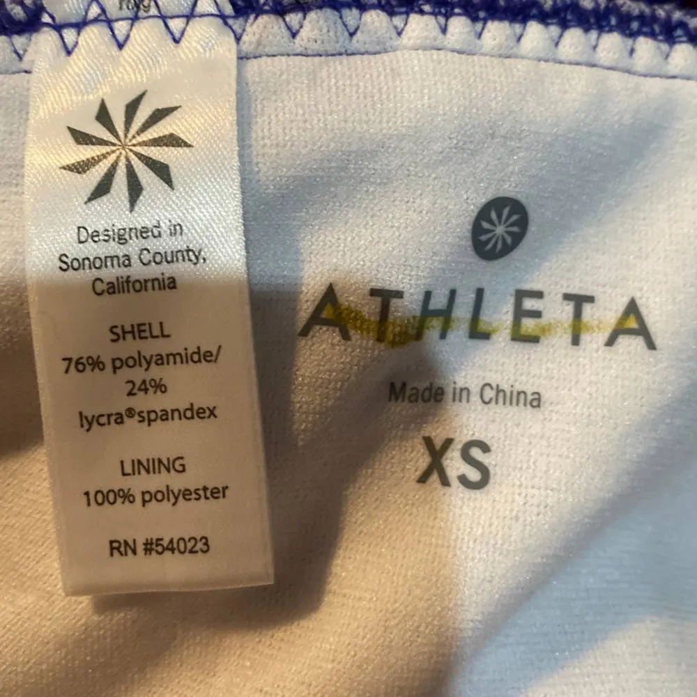 Athleta Aqualuxe Swim Bottoms Paradise Purple Floral Print Mid Rise Womens XS - Image 4