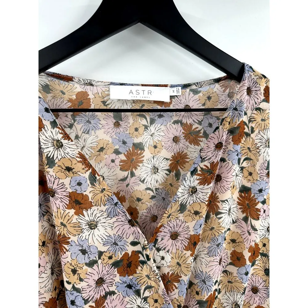 ASTR The Label Floral Tiered Ruffle Mini Dress Size Medium - Image 2