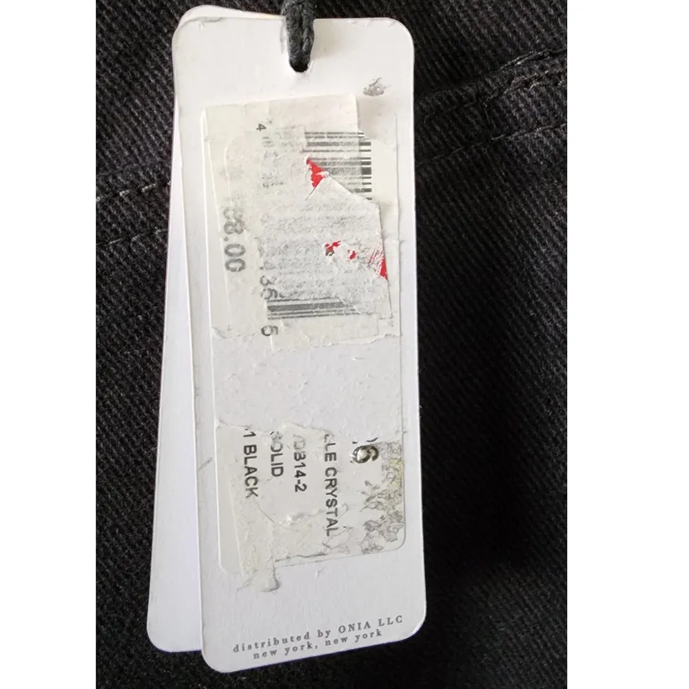 WeWoreWhat The Danielle Crystal Straight Jeans Black 26 NEW FLAWED - Image 10