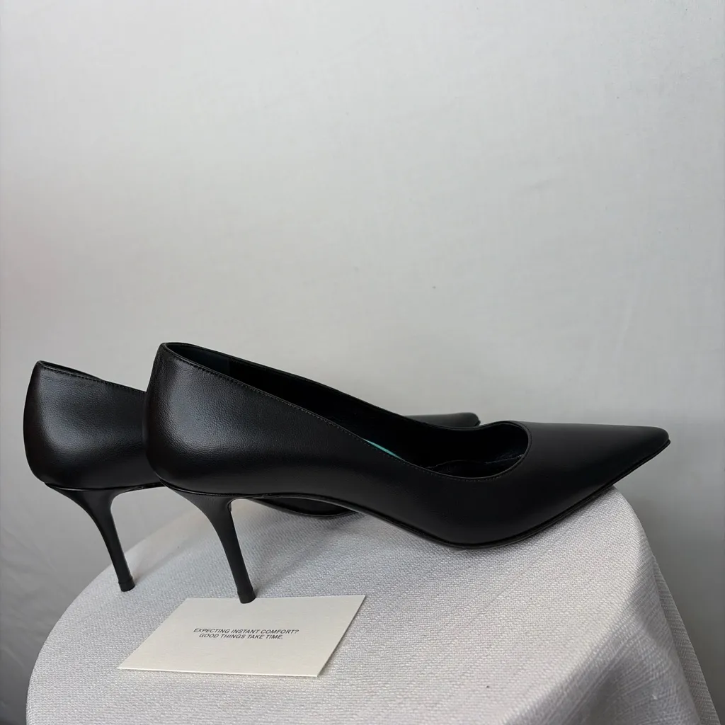Kiki Price Black Nappa Leather Pointed Toe Pumps EU 39 Made in Italy(B105) Size 7 - Image 6