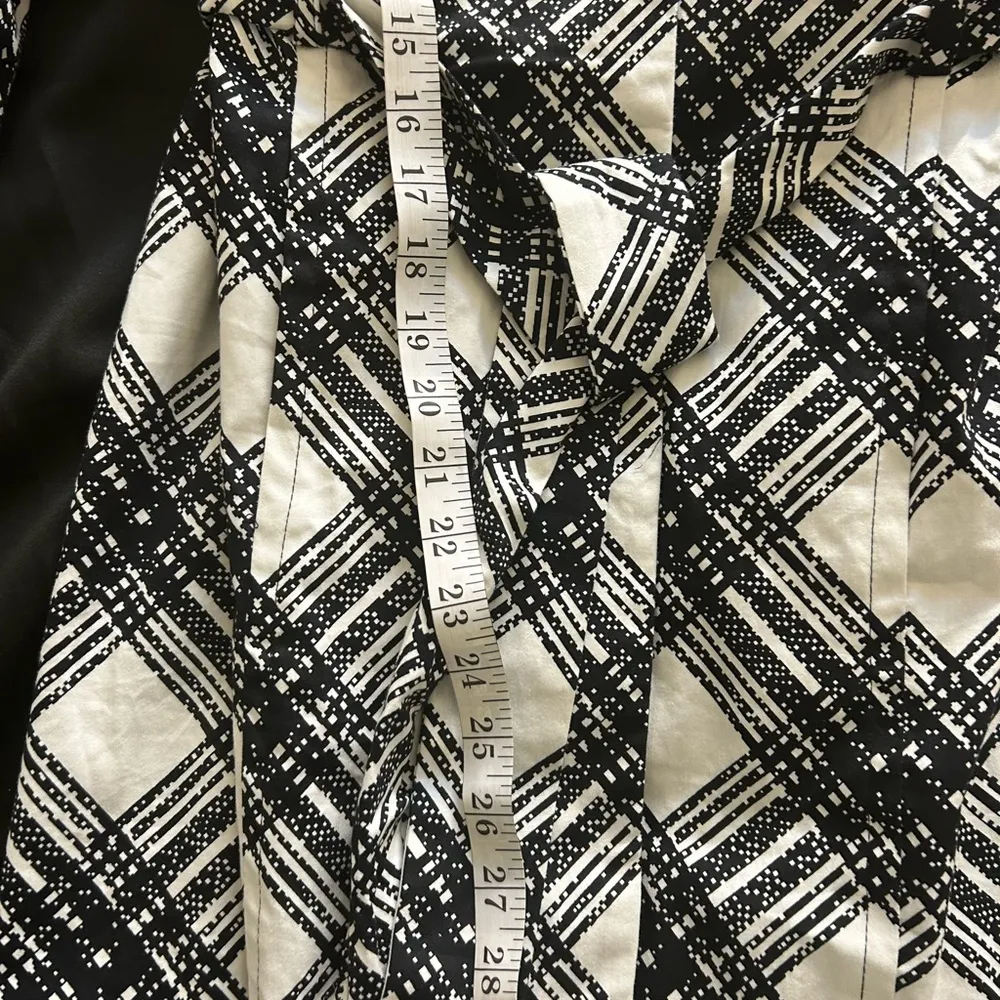 Luii Black and White Patterned Coat Size M - Image 5