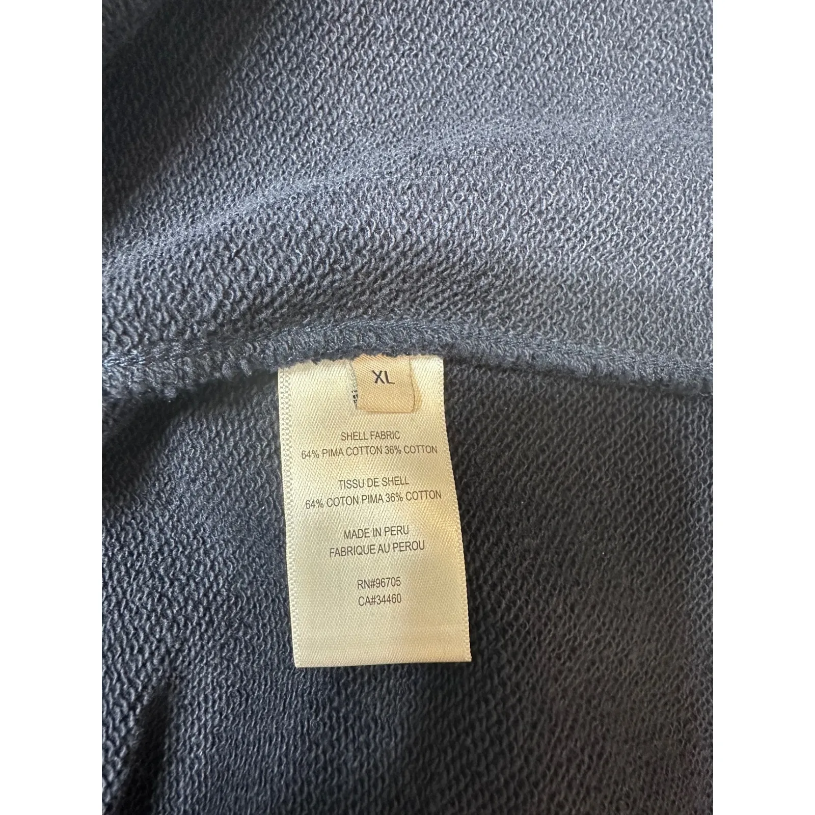 Rebecca Taylor Navy Puffed Sleeve Knit Top XL Pima Cotton Made Peru NWT - Image 4