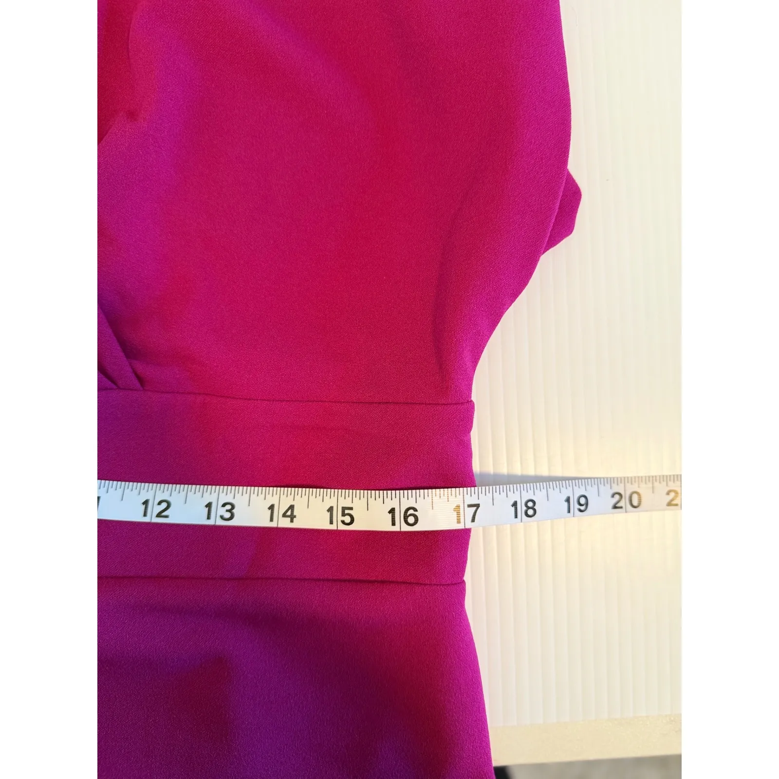 ALEXIA ADMOR Women's Magenta V Neck Cap Sleeve Sheath Dress Plus Size XL - Image 6