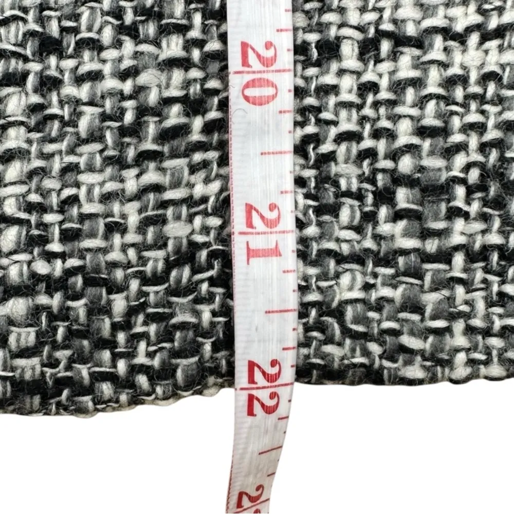 Talbots WOOL BLEND Black and White Tweed Blazer Size 6 - Image 9