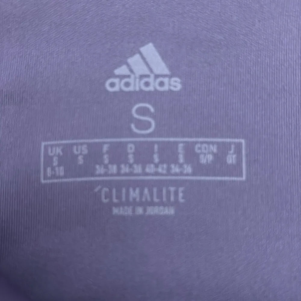 Climalite Light Purple with With Stripes Cropped Leggings Size Small - Image 7