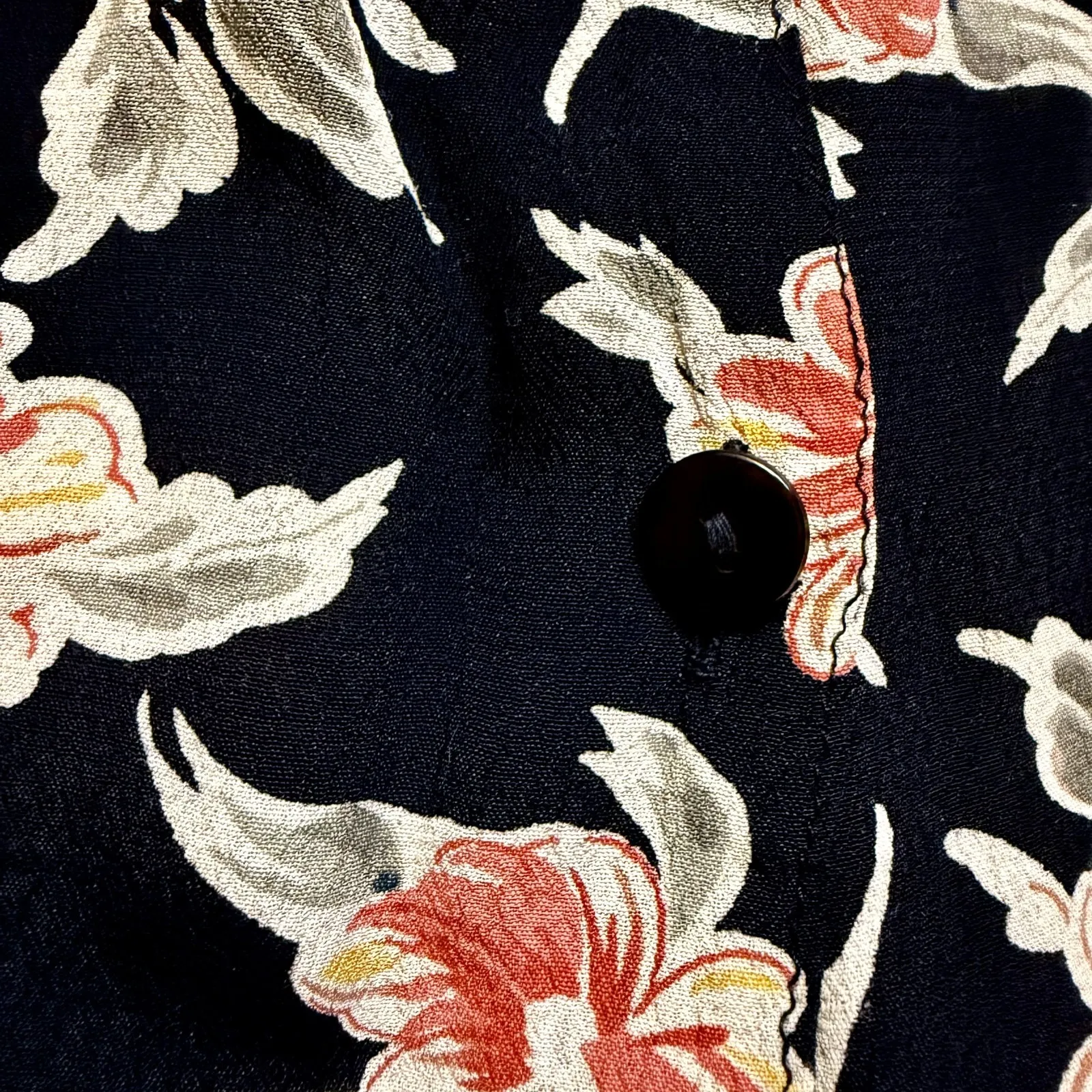 Bill Blass Size XXL Vintage‎ Floral Patterned Button Down Cap Sleeve - Image 3