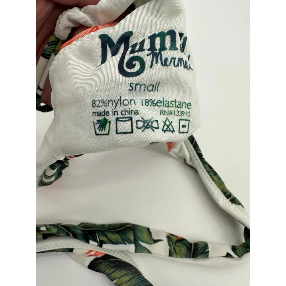 Show Me Your MuMu Women Bikini Top Size S NWOT Tropical Beach Swim Wrap Beach - Image 4