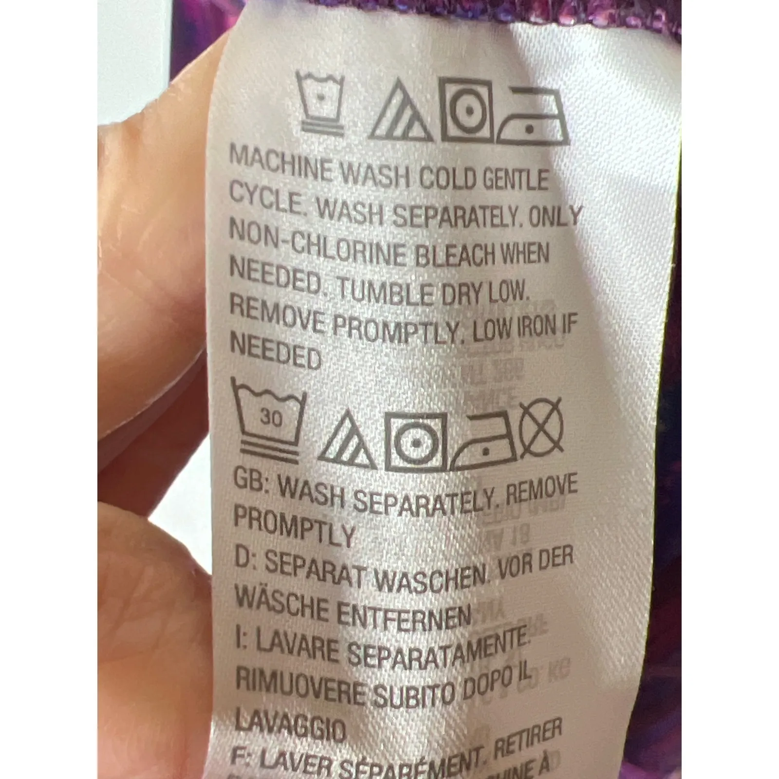 LOGO size 1X top button up purple/blue, plum, career peasant sleeve girl, boss Purple - Image 7