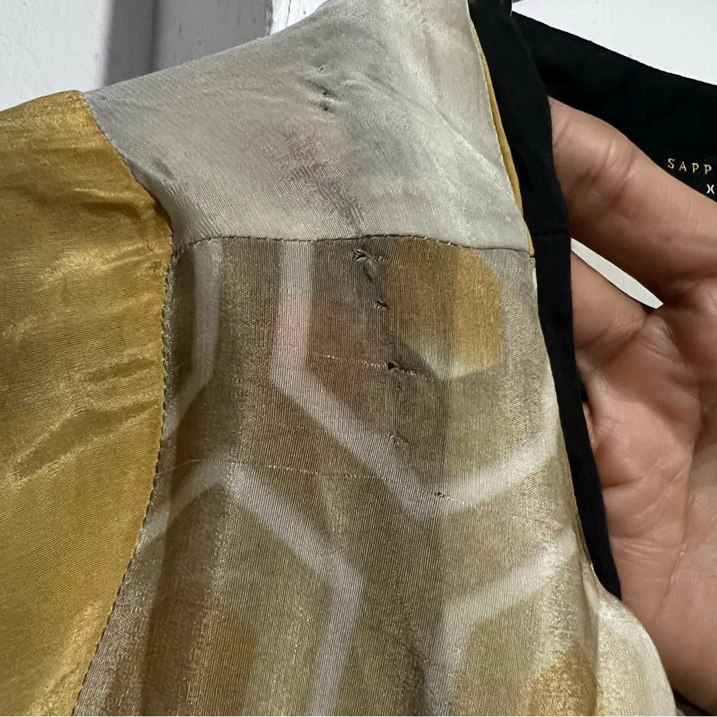 Yellow and Black Geometric Dress :Box L: Size XS - Image 11