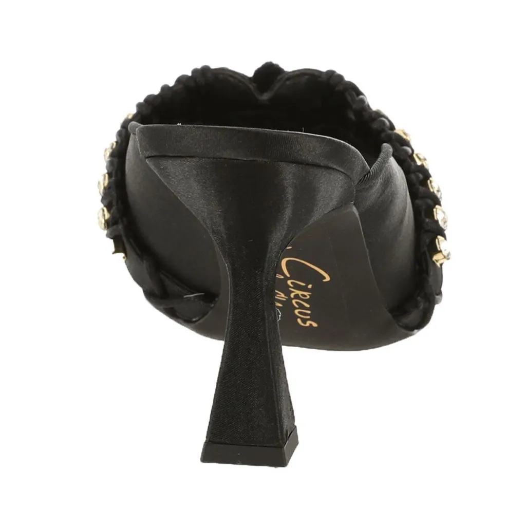 NEW Circus By Sam Edelman Tristyn Heeled Mule Pump Velvet Bow Studded Pointed 10 - Image 9