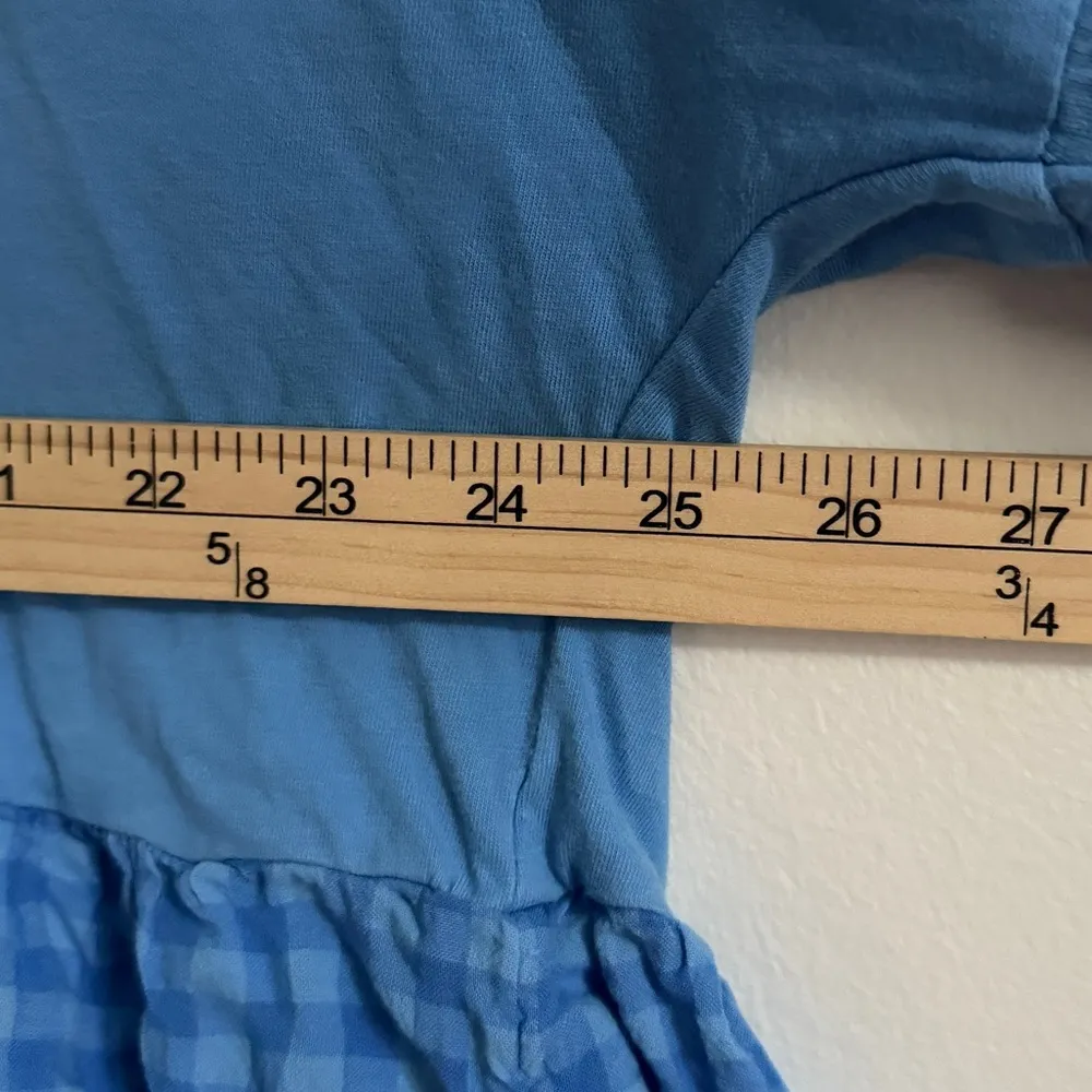 Anthropologie Pilcro Long-Sleeve Babydoll Top Size Small Blue Blouse Gingham - Image 9