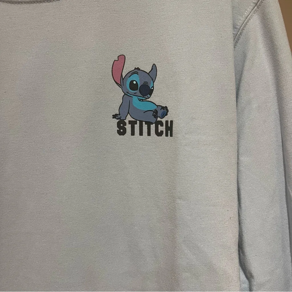 Disney  Light Blue Stitch Crewneck - Image 3