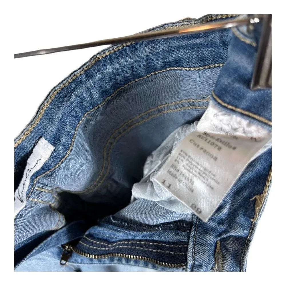 KanCan Estilo Destroyed Denim Skinny Jeans Blue Size 29 - Image 5