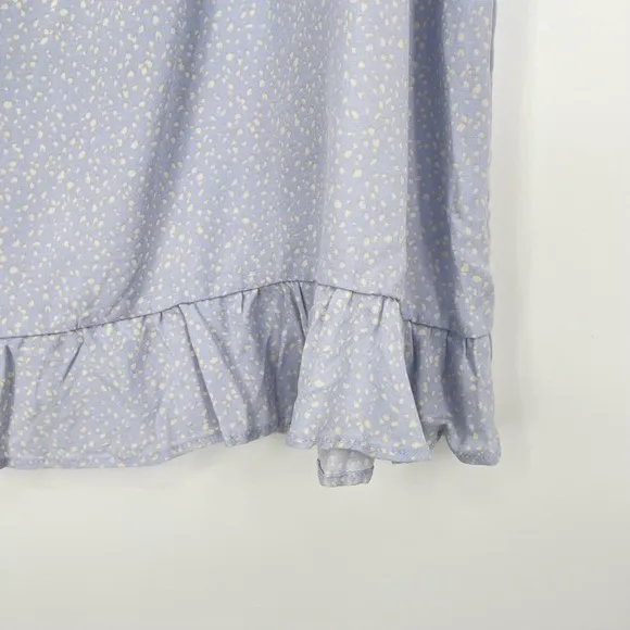 Originality‎ Womens Blue Fairy Core Ruffle Size Zip Faux Wrap Rayon Skirt XL - Image 5