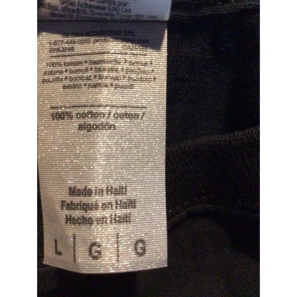 Halloween Cropped T-shirt Custom DIY Little Boo Black Tee Size L - Image 4