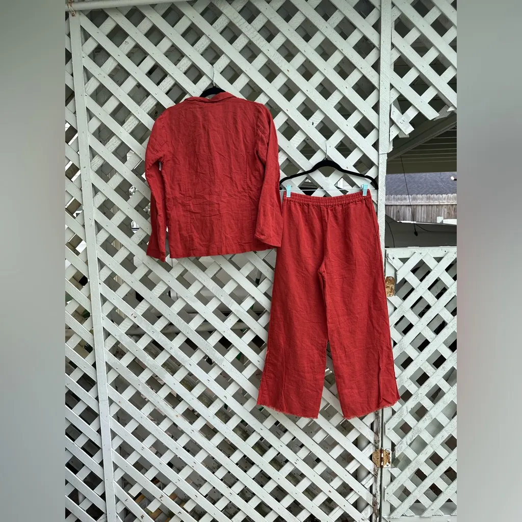 Free People Linen Blazer Set - Image 2