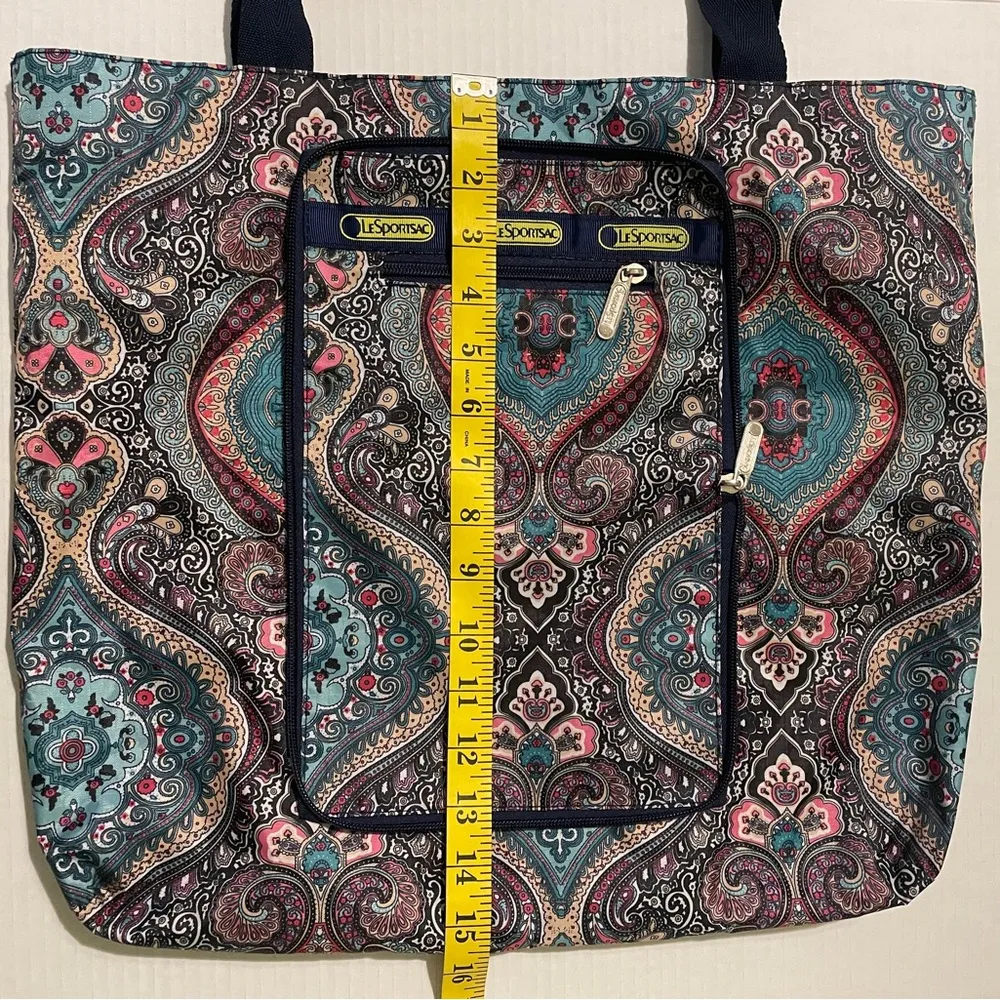 LeSportsac Foldable Compact Paisley Shopping Tote Bag - Image 5