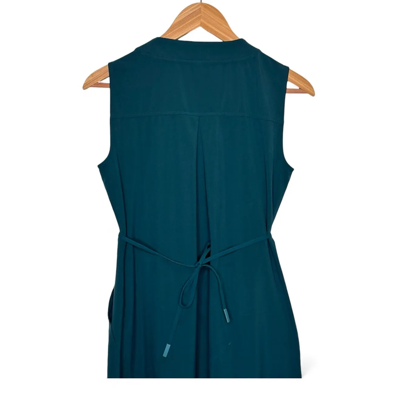 Athleta women's Oceanic Teal Sleeveless Marlow Maxi Dress with pockets size XXS - Image 4