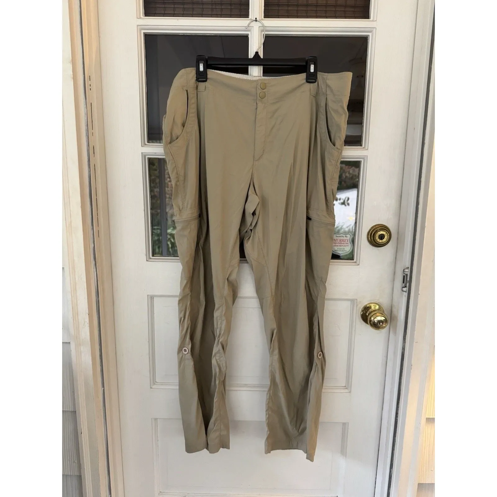 LL Bean Hiking Pants 20 Brown Nylon Water Repellent Wicking Comfort Trail Womens - Image 4